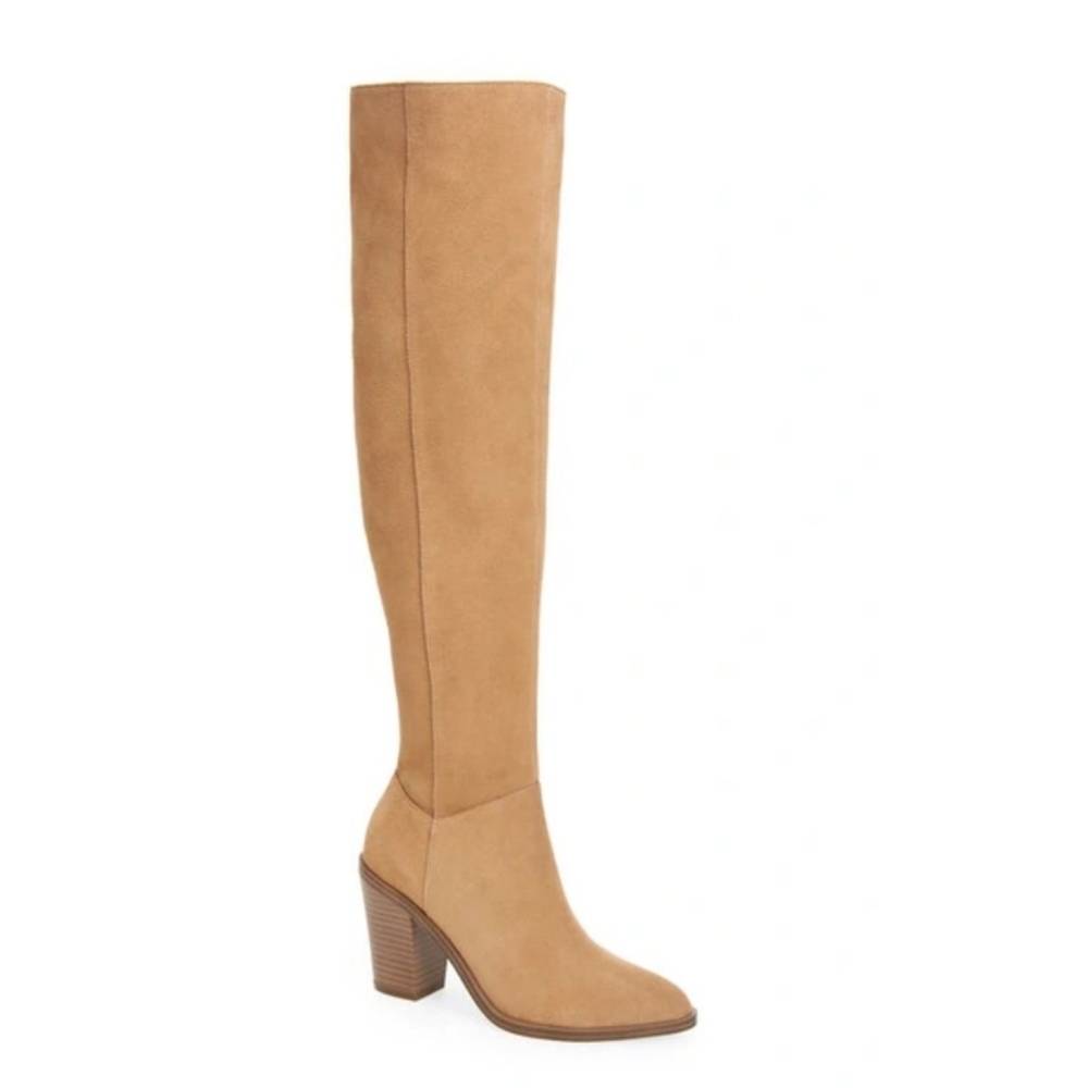BP Tan Over the Knee Suede Boots